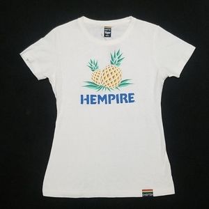 NWT HEMPIRE hemp T-shirt Pineapple Womens tee
